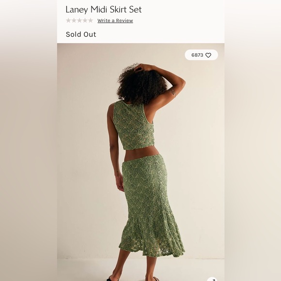 Free People- Laney Midi Skirt Set - Picture 2 of 6
